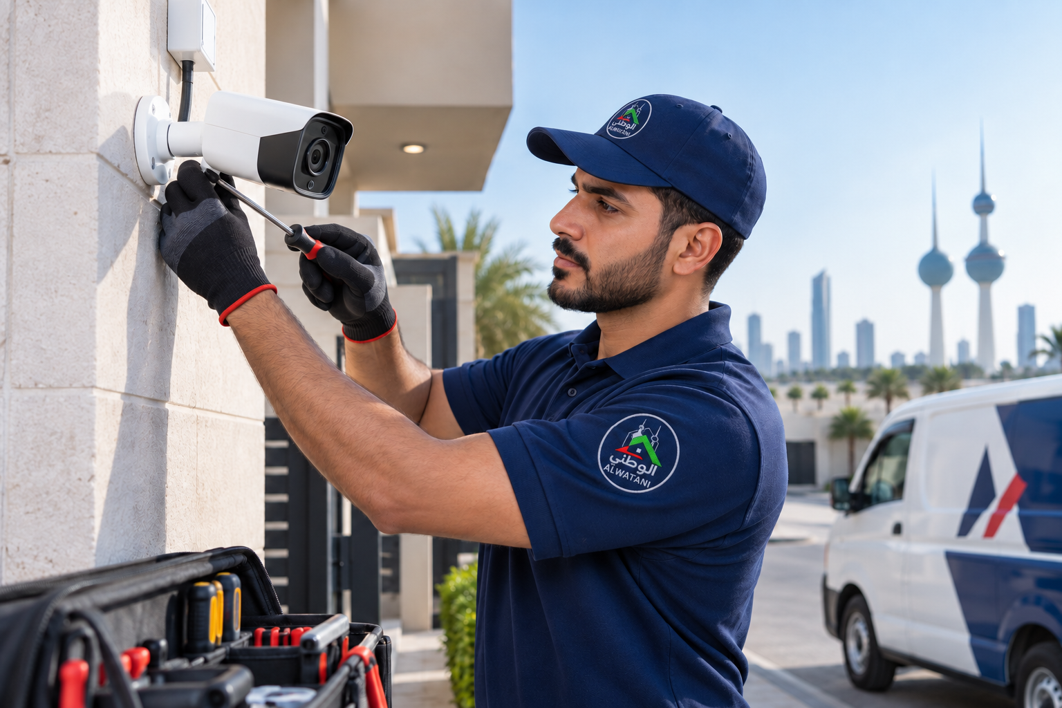 CCTV security camera installation